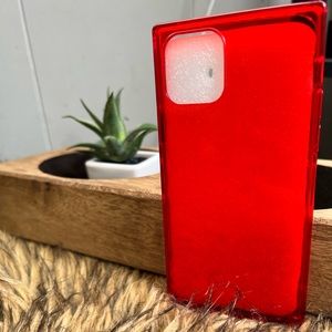 iPhone 12pro case red. Square. Chic! 😍
